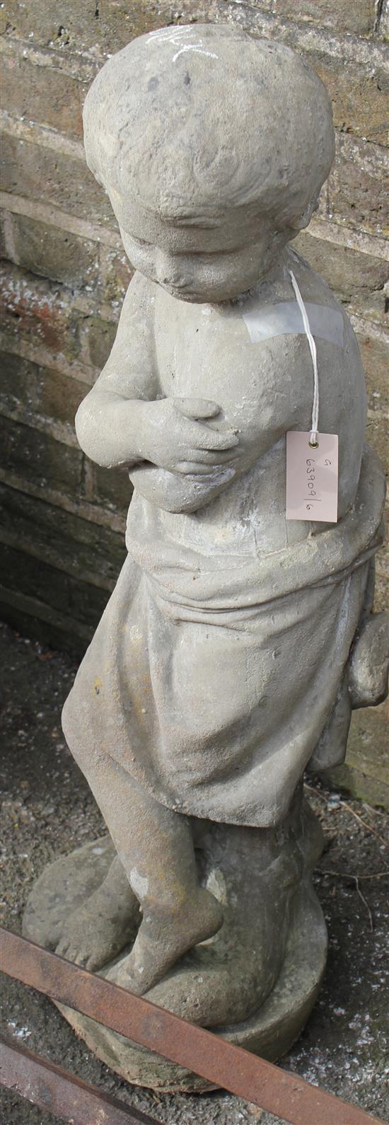 Pair of reconstituted stone garden statues
